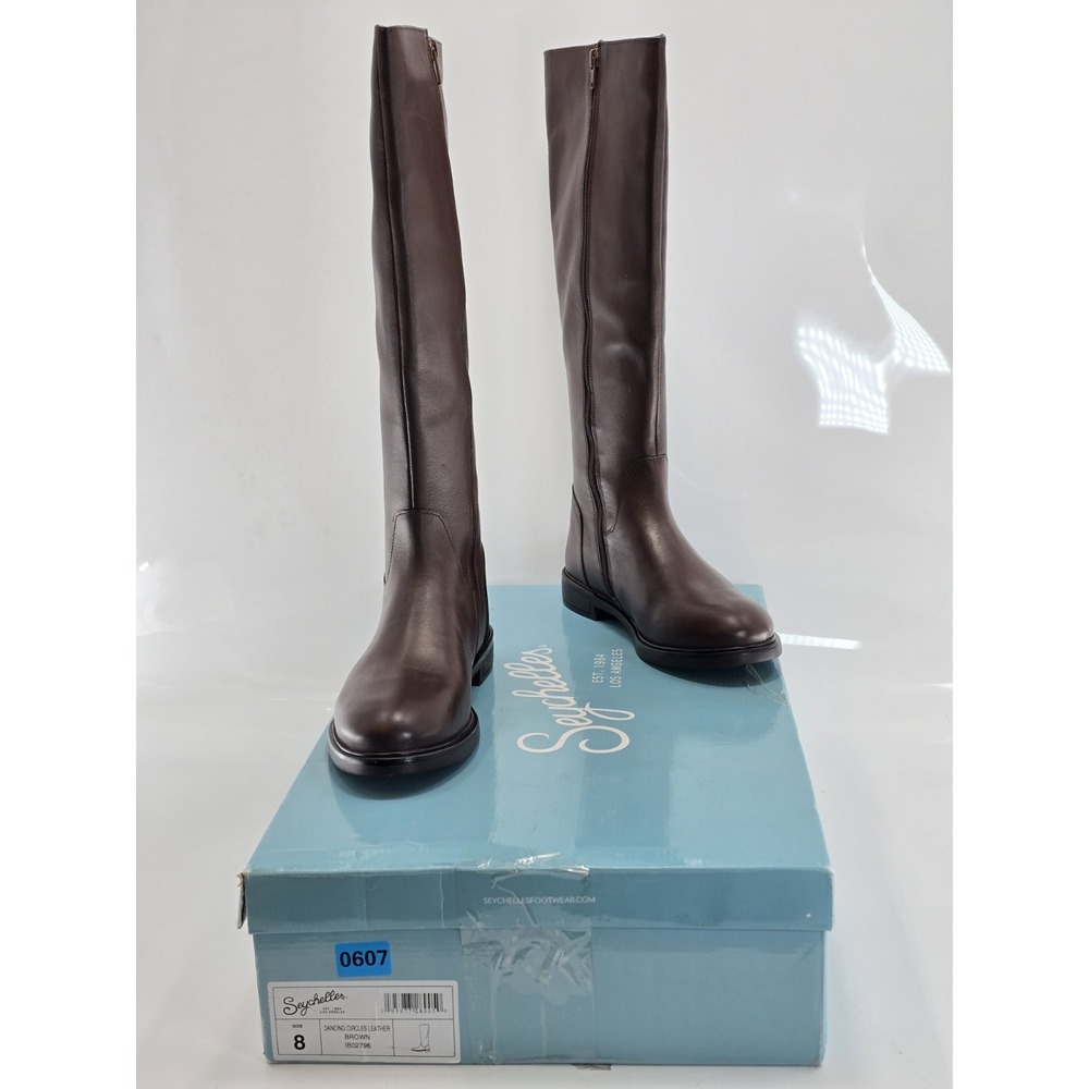 Seychelles Brown Women's Dancing Circles Brown Leather Boots Sz 8 M
